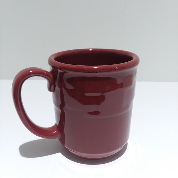 Longaberger Pottery Woven Traditions Coffee Tea Mug Paprika 4” Tall Made in USA - Picture 5 of 8